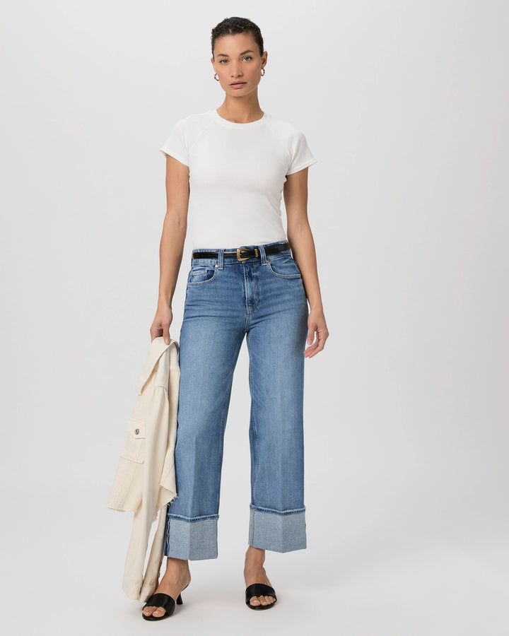 Sasha Ankle Wide Leg Jean - Poet