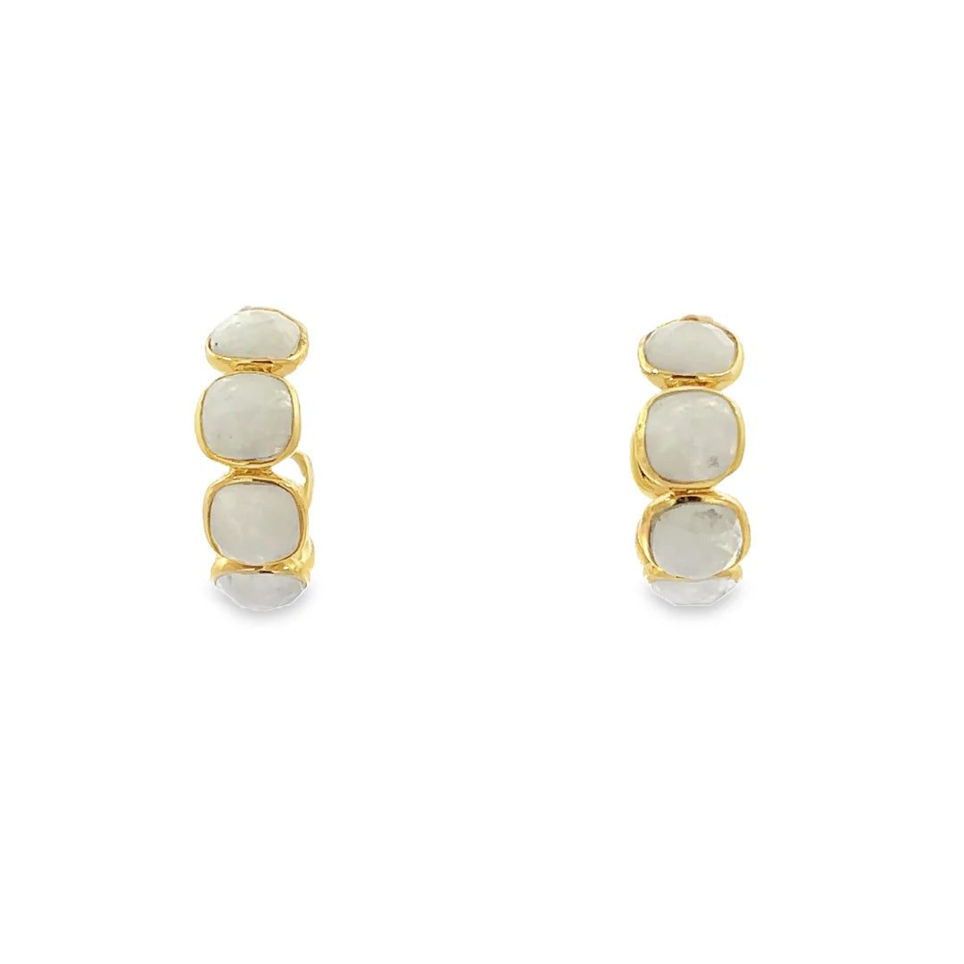 Moonstone Glow Hoops