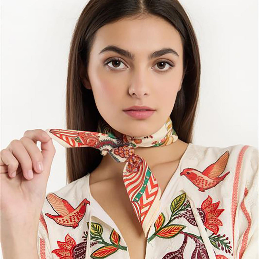 Magic India Beige Mini Scarf
