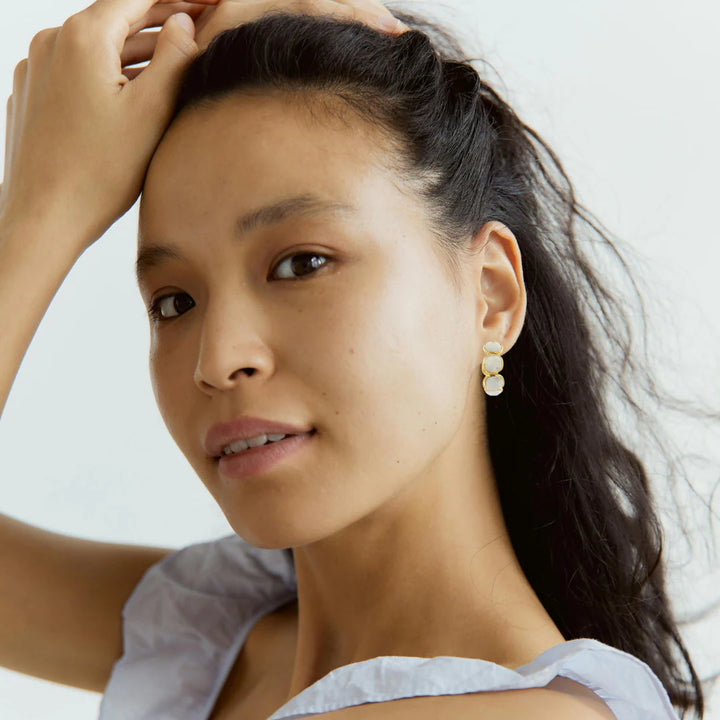 Moonstone Glow Hoops