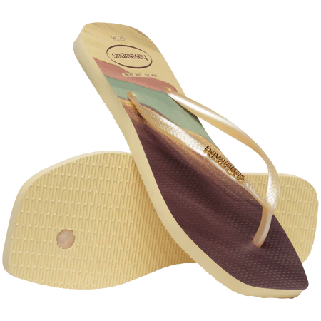 Women's Slim Square Trendy Flip Flops