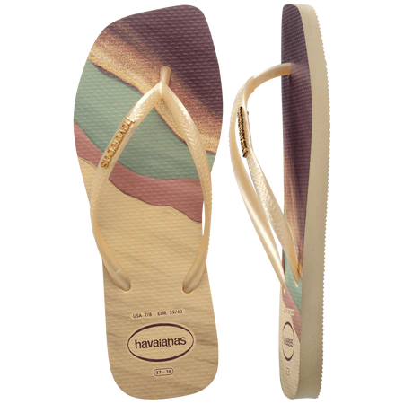 Women's Slim Square Trendy Flip Flops