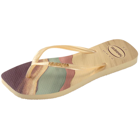 Women's Slim Square Trendy Flip Flops