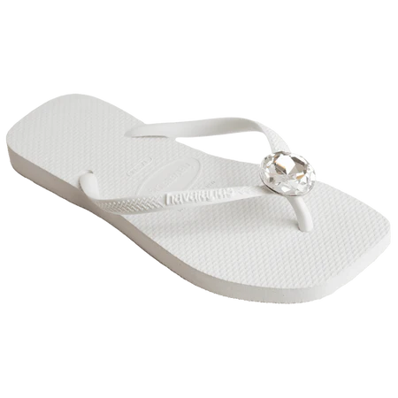 Women's Slim Square Centenary Diamond Flip Flops