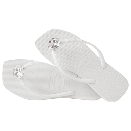 Women's Slim Square Centenary Diamond Flip Flops