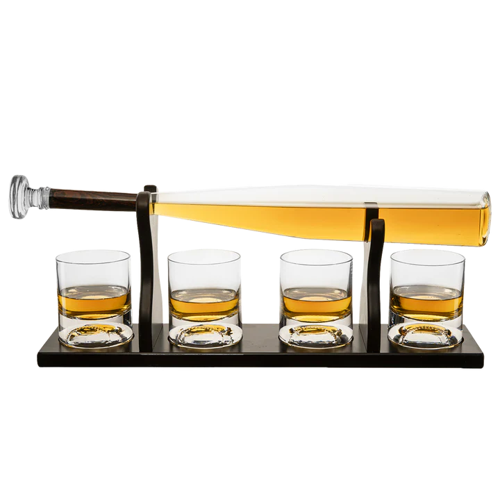 Baseball Bat Decanter Set