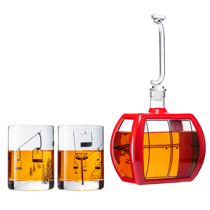 Ski Mountain Gondola Decanter