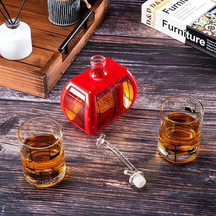 Ski Mountain Gondola Decanter