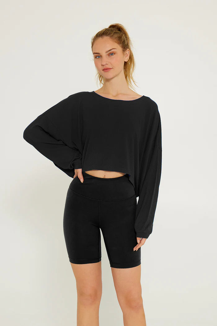 Alexa Oversized Sleeve Crop Top