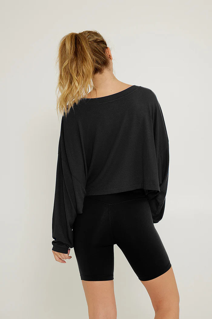 Alexa Oversized Sleeve Crop Top