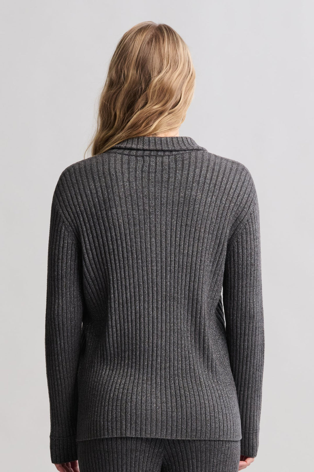 CozyChic Ultra Lite® Lurex Rib Button Front Shirt