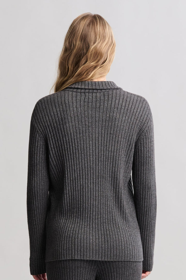 CozyChic Ultra Lite® Lurex Rib Button Front Shirt