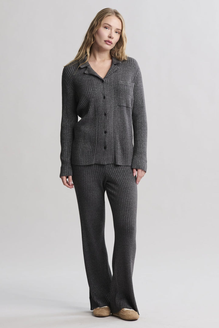 CozyChic Ultra Lite® Lurex Rib Wide Leg Pant