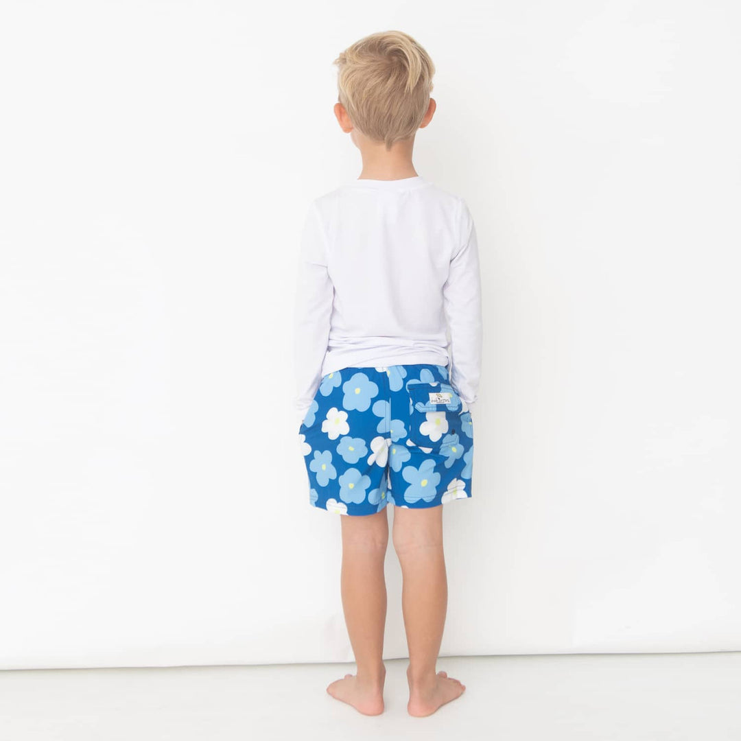 Blue Daisy Boys Swim Trunks