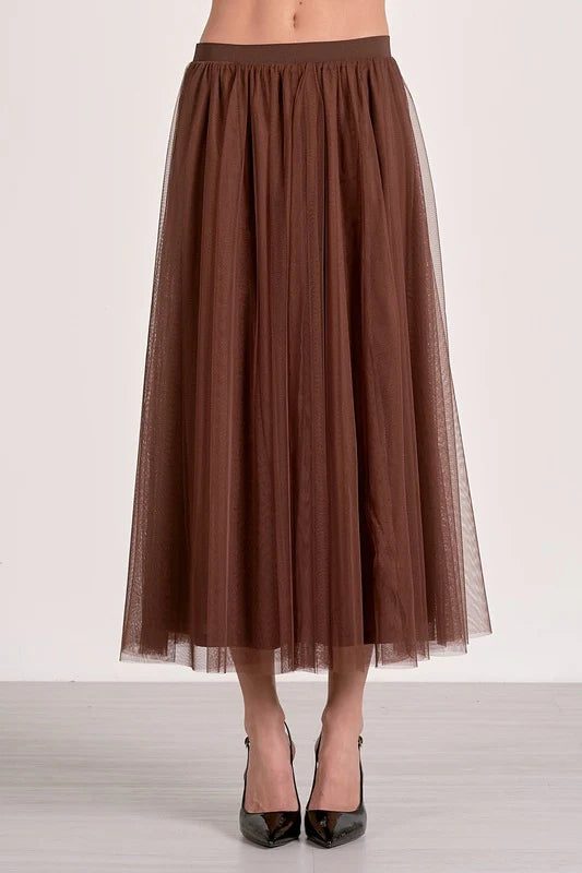 Tulle Pleated Skirt