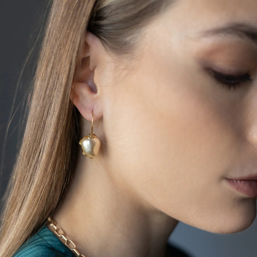 Diana Large Drop Pearl Earrings