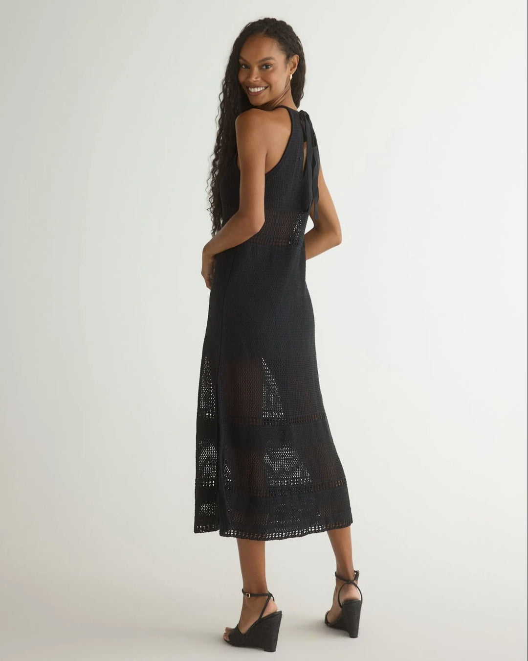 Halter Midi Crochet Dress