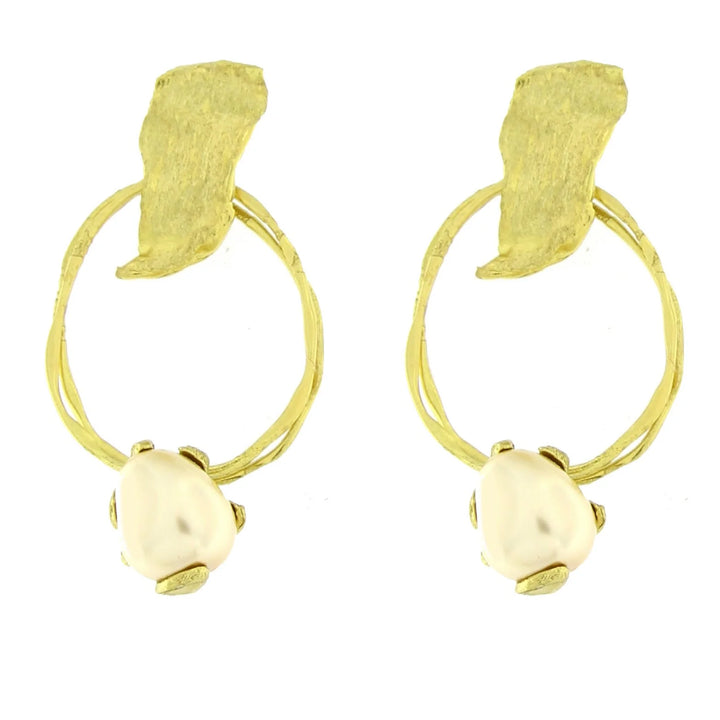 Aurielle Pearl Hoop Earrings