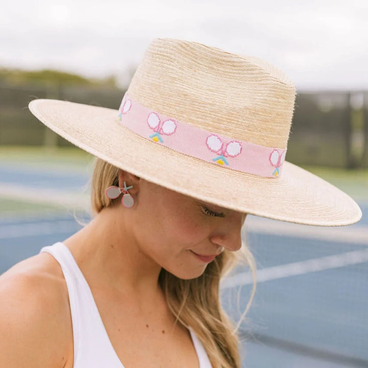 Pink Tennis Racquet Palm Hat