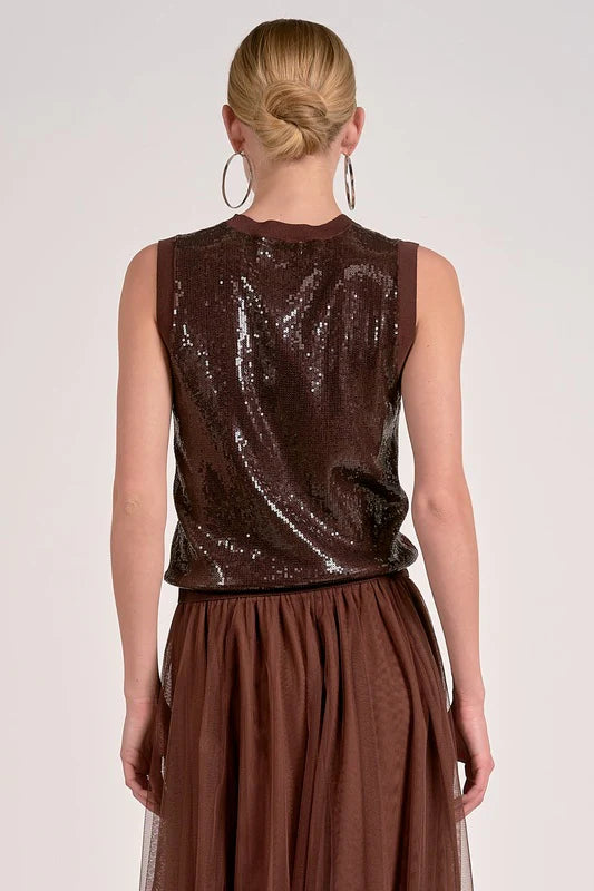 Sequin Sleeveless Tank