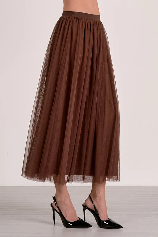 Tulle Pleated Skirt