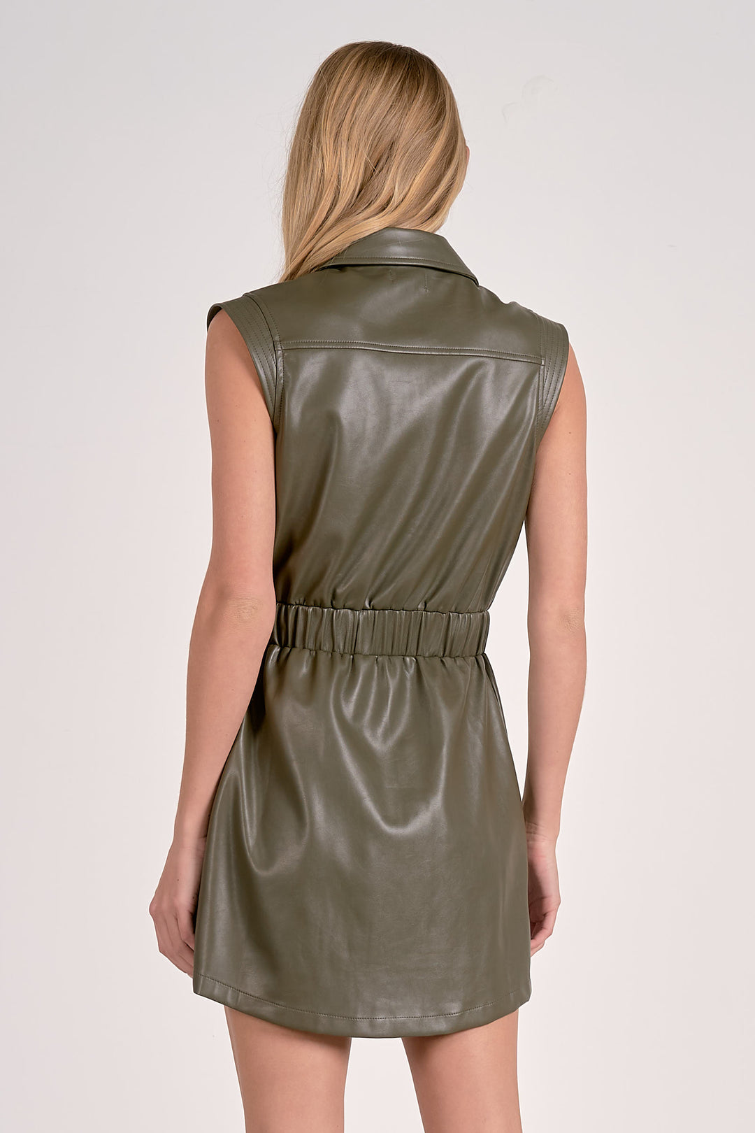 Farrah Faux Leather Dress