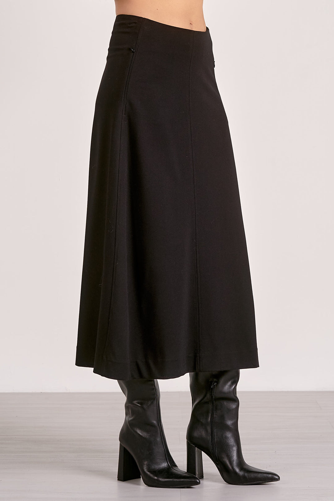 Flair Brushed Midi Skirt