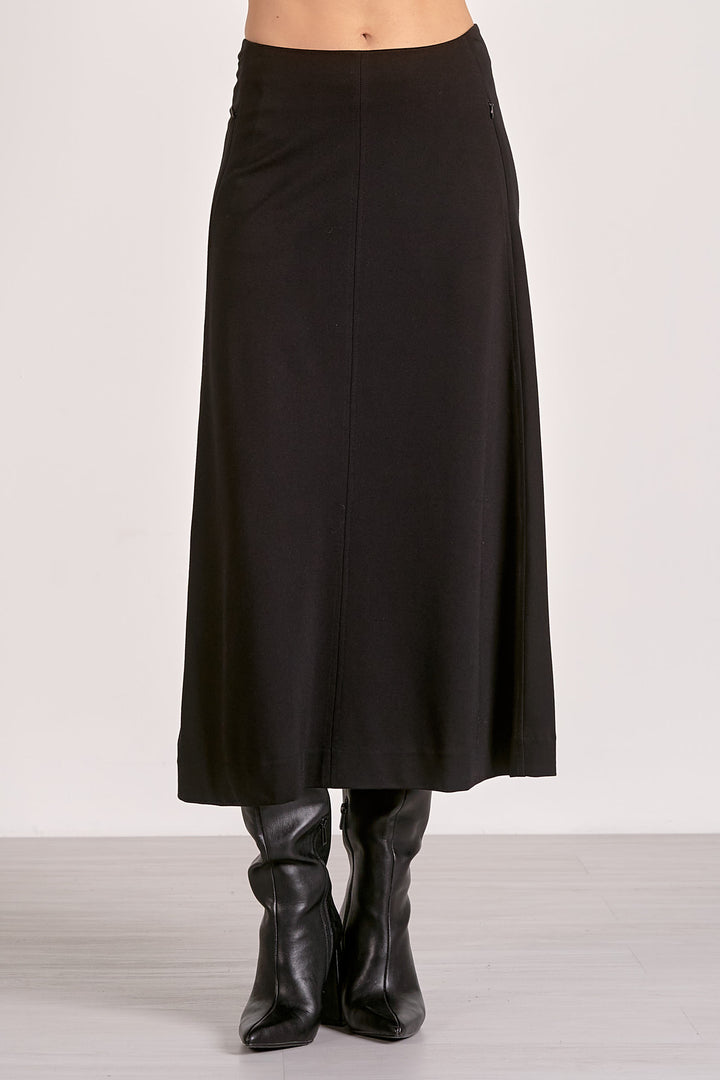 Flair Brushed Midi Skirt