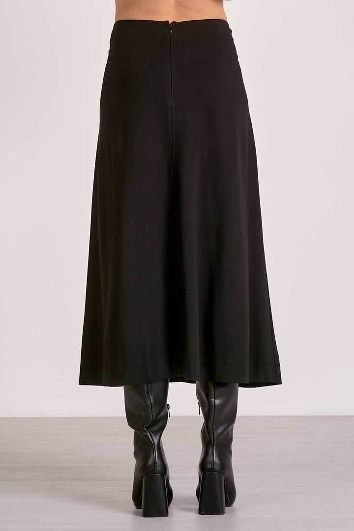 Flair Brushed Midi Skirt