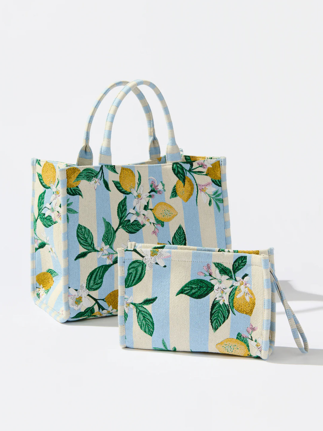 Lemon Stripe Jacquard Tote