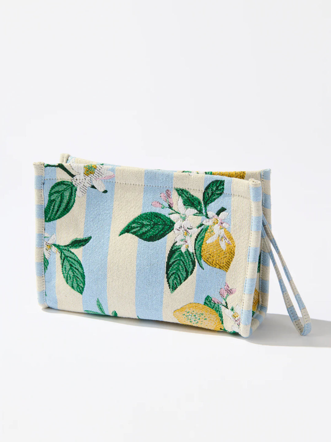Lemon Stripe Jacquard Wristlet