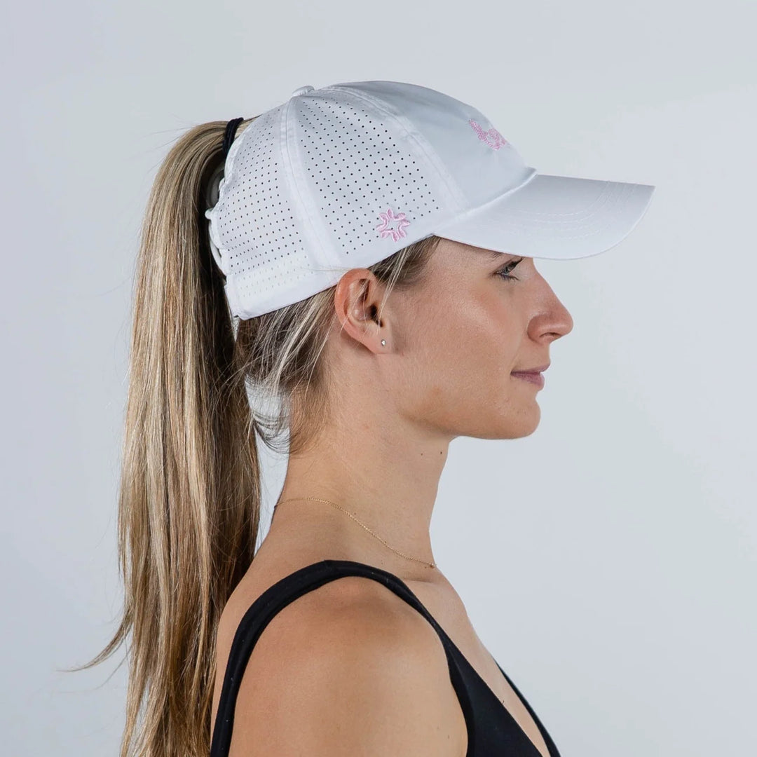Tennis Pink Pearl Stitch Cap