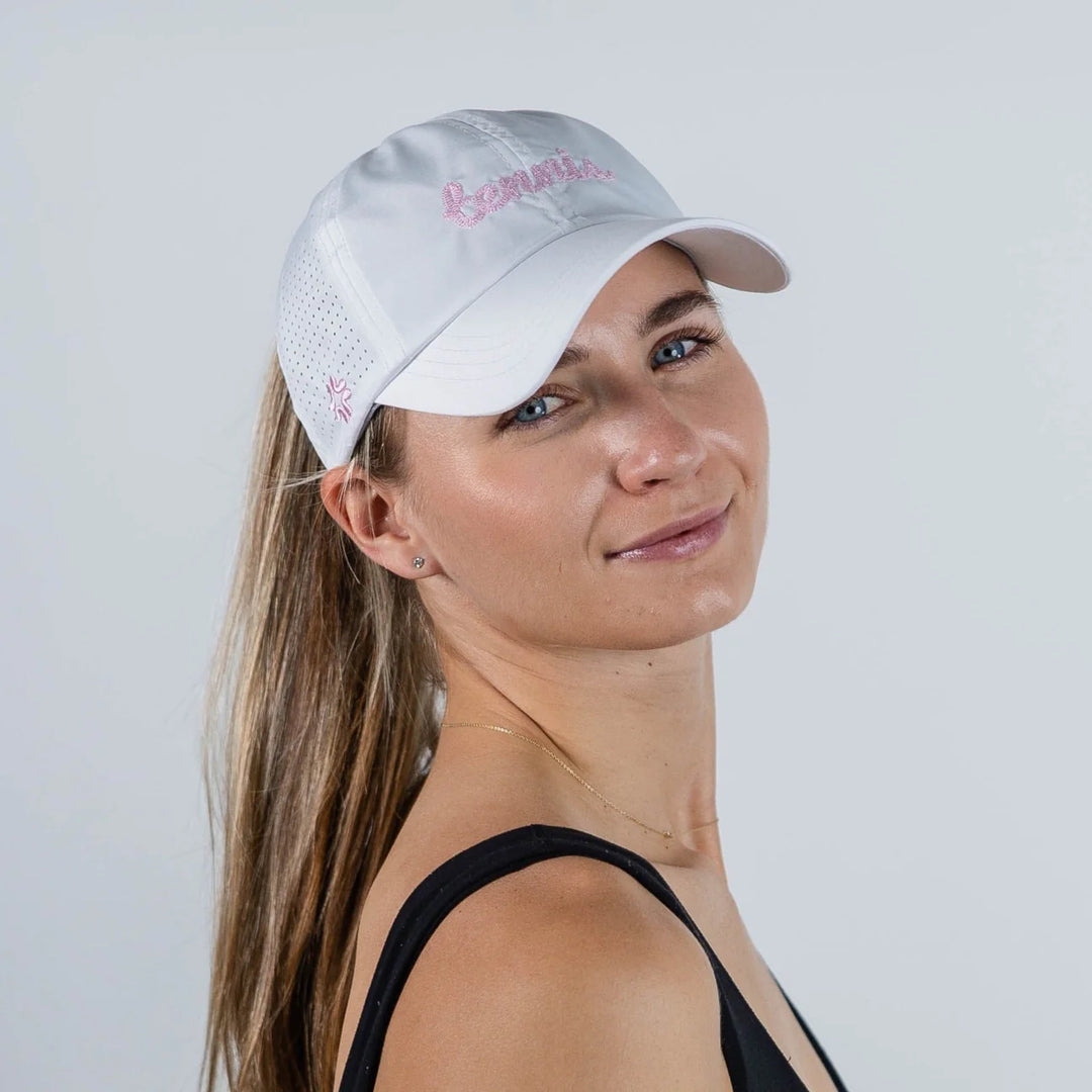 Tennis Pink Pearl Stitch Cap