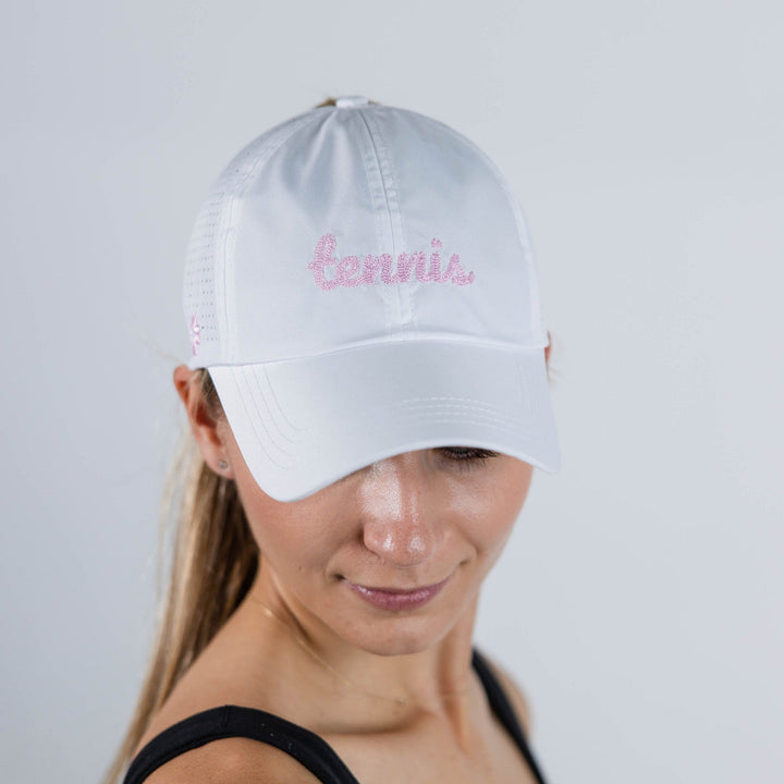 Tennis Pink Pearl Stitch Cap