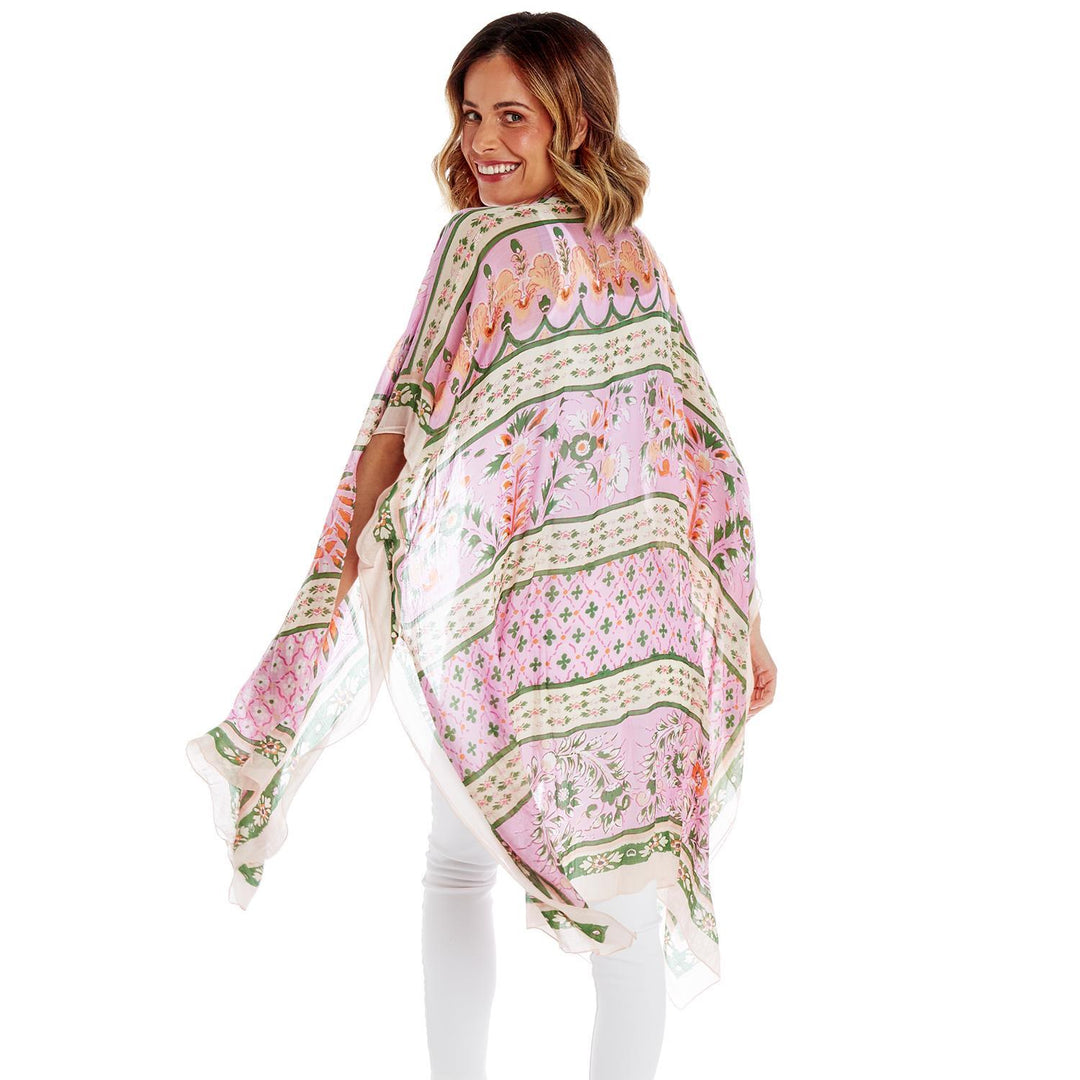 Folk Flowers Long Kimono