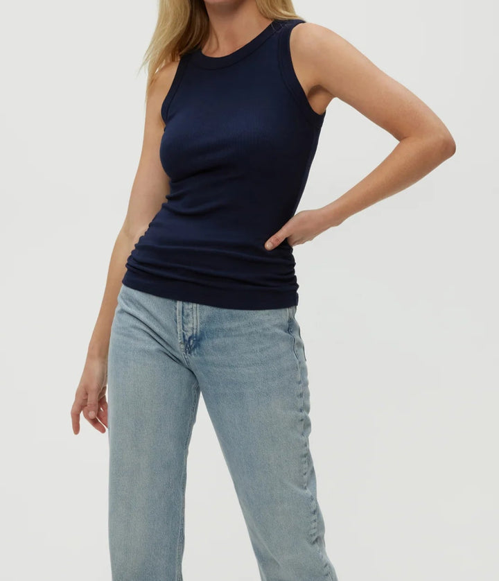 Halley Ribbed Tank with Ruching