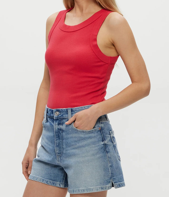 Halley Ribbed Tank with Ruching