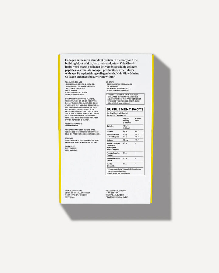 Pineapple Natural Marine Collagen Peptides Supplement