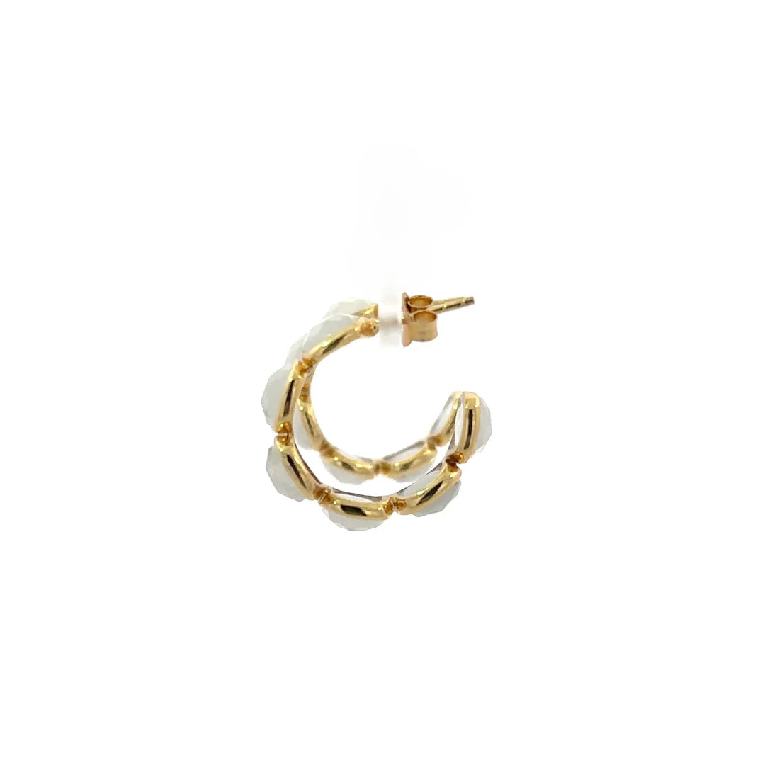 Moonstone Glow Hoops