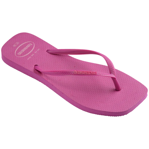 Women's Slim Square Logo Pop Up Flip Flops