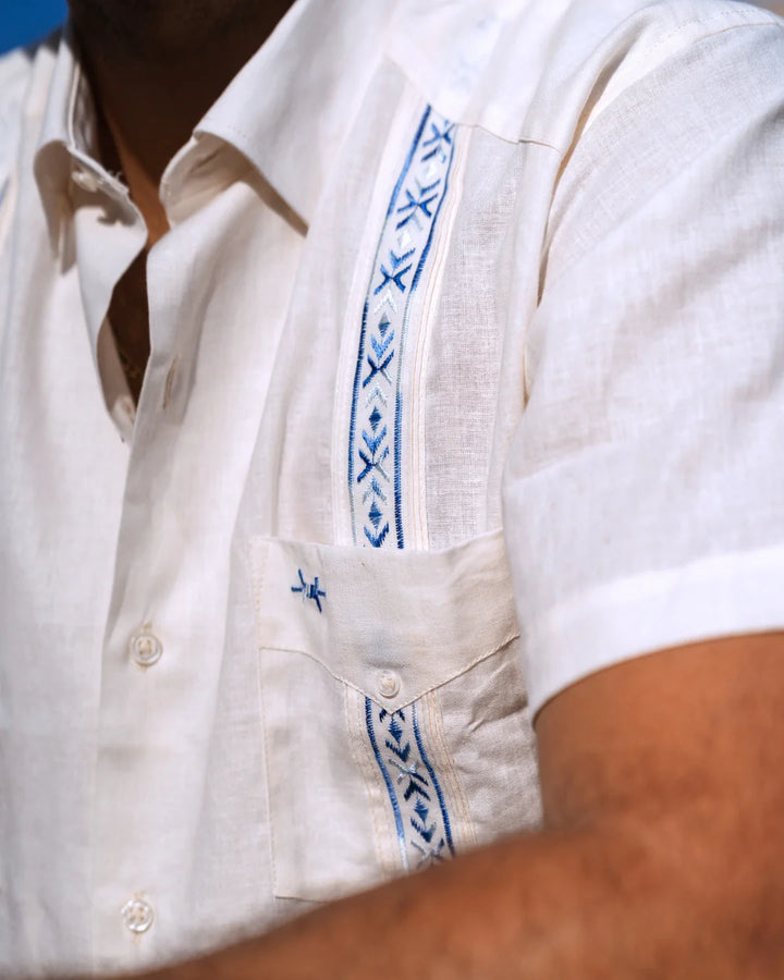 Tejas Guayabera - Ivory Cielo