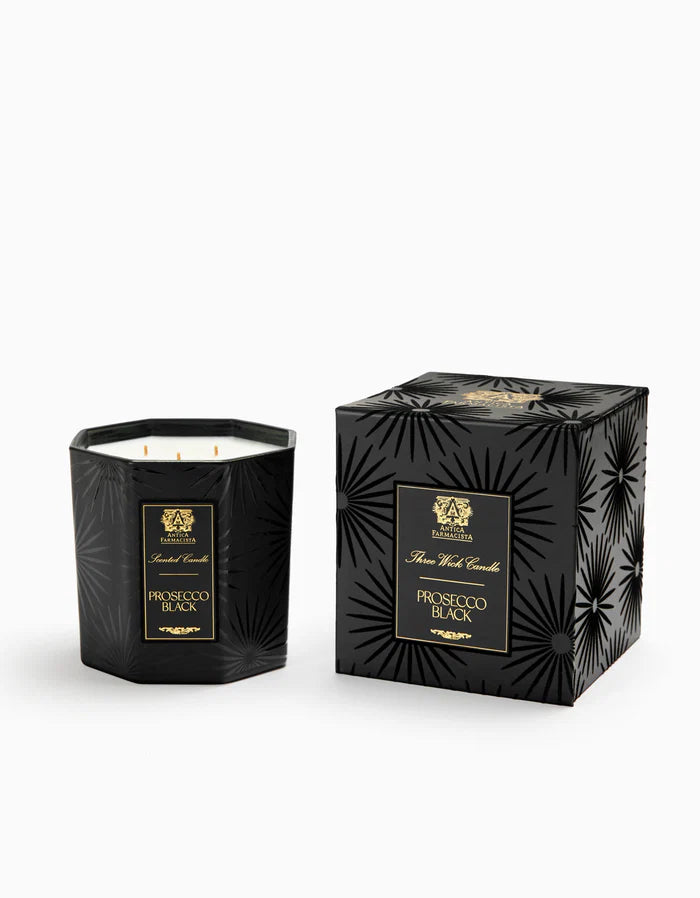 Prosecco Black Three-Wick Candle