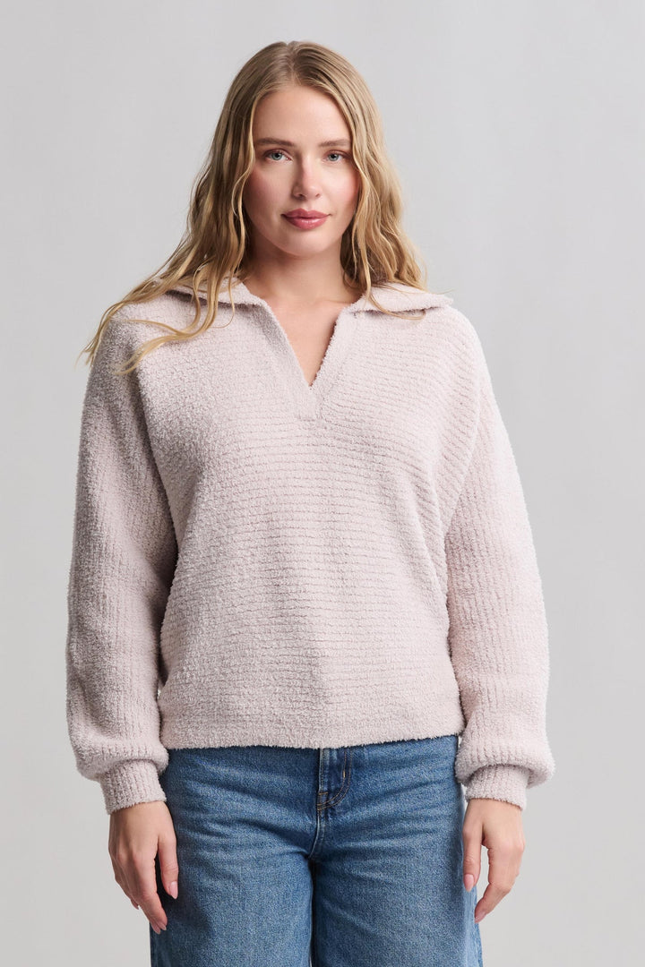 CozyChic® Dolman Sleeve Collared Pullover
