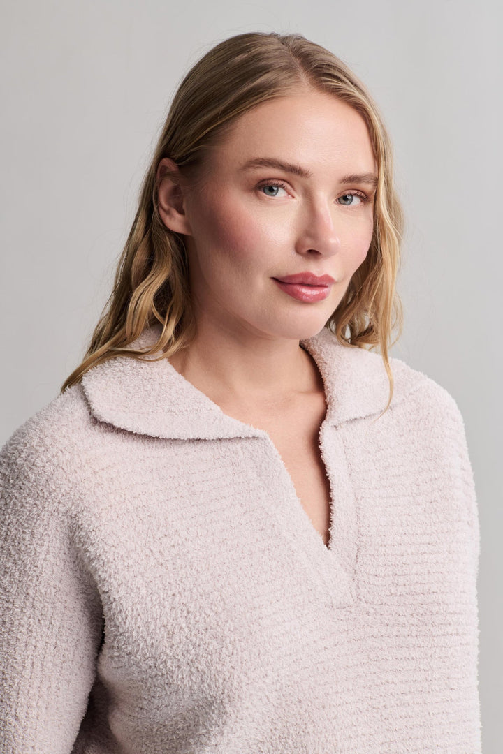 CozyChic® Dolman Sleeve Collared Pullover