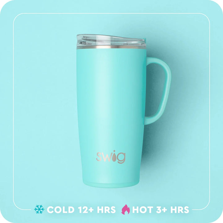 Saddle Stitch Cognac Travel Mug 22oz