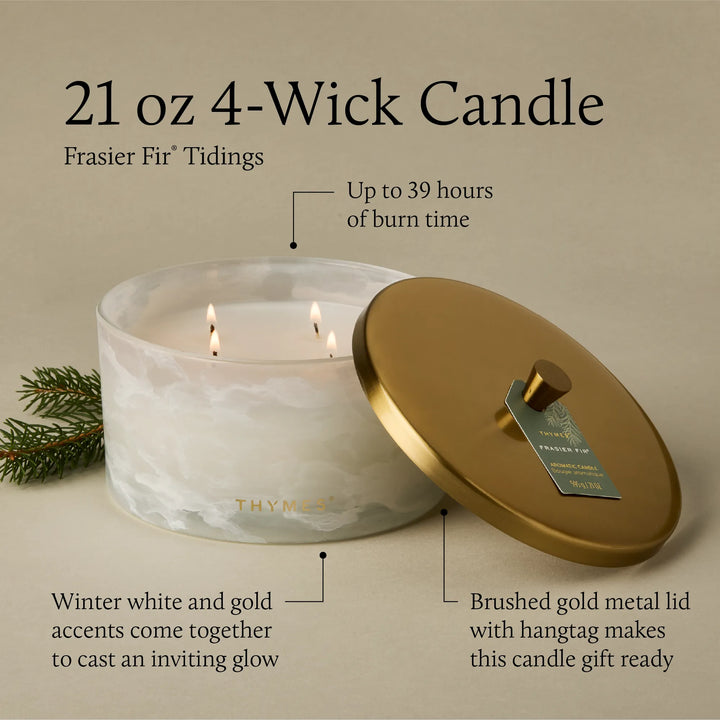 Frasier Fir® Tidings 4-Wick Statement Candle