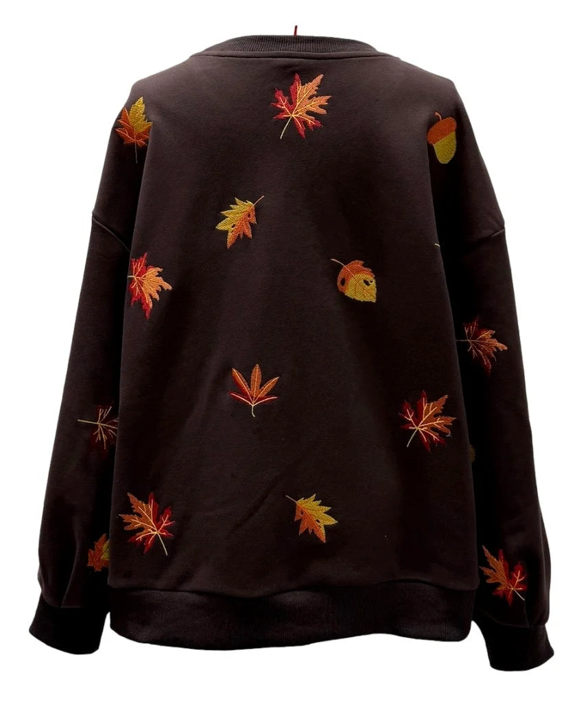 Olive Green Turkey & Leaves Sweatshirt