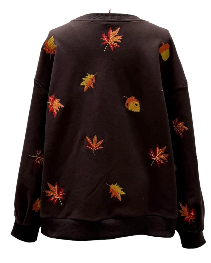 Olive Green Turkey & Leaves Sweatshirt