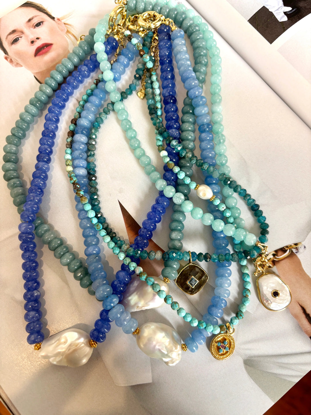 Capri Blue Jade Necklace