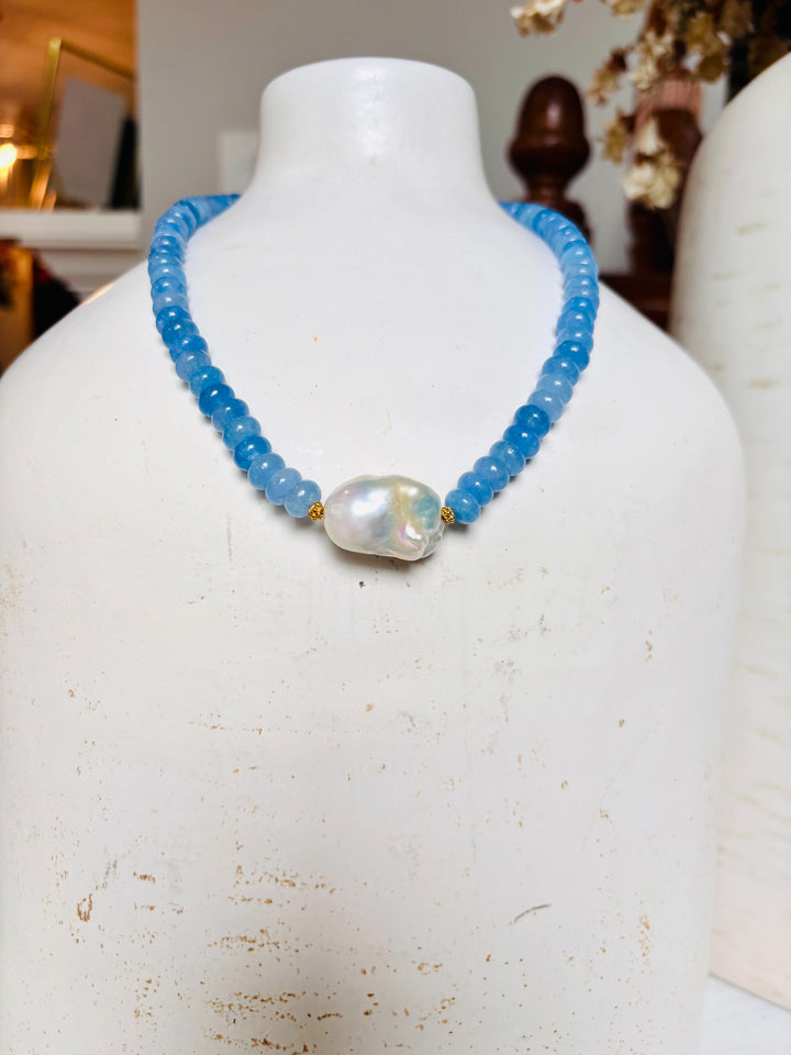 Capri Blue Jade Necklace
